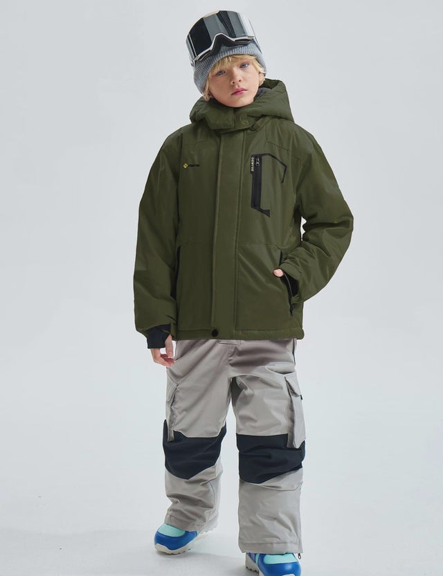 Jungen Fleece Ski Schneejacke