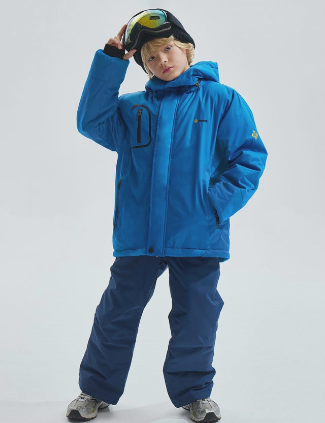 GEMYSE Jungen Outdoor Winter Skijacke