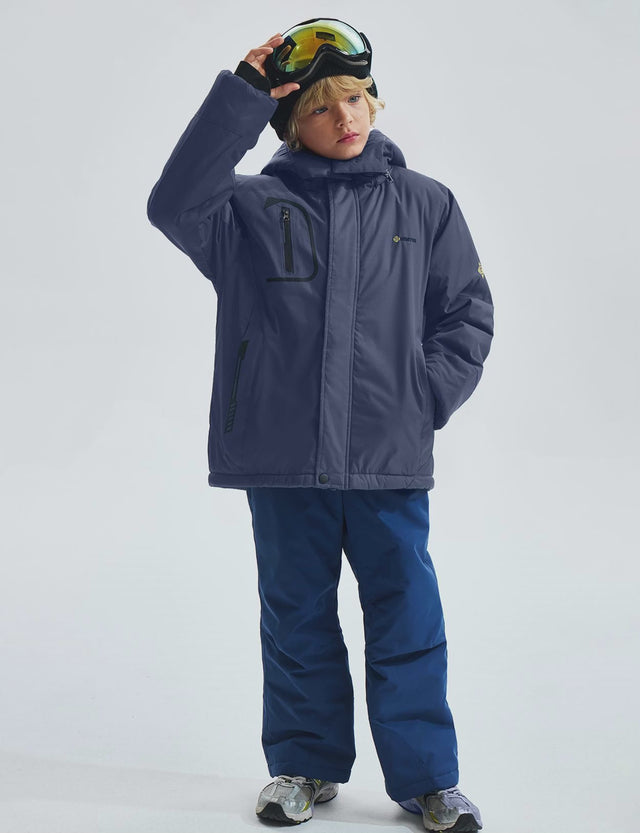 GEMYSE Jungen Outdoor Winter Skijacke