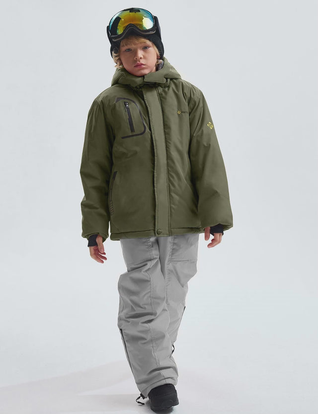 GEMYSE Jungen Outdoor Winter Skijacke